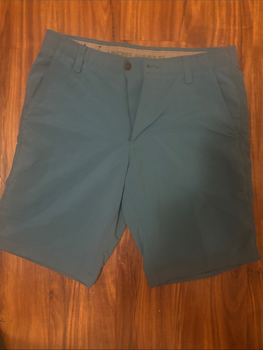 Under Armour Men's Teal Flat-Front Performance Shorts